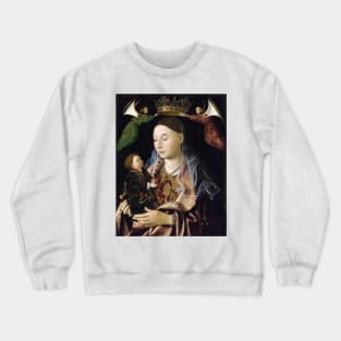 The Virgin and Child by Antonello da Messina Crewneck Sweatshirt